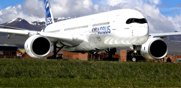 A350 XWB em testes na Bolívia